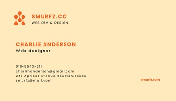Free Web Designer Business Card Template to Edit Online