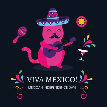 Free Funny Mexican Independence Day Clipart Template to Edit Online
