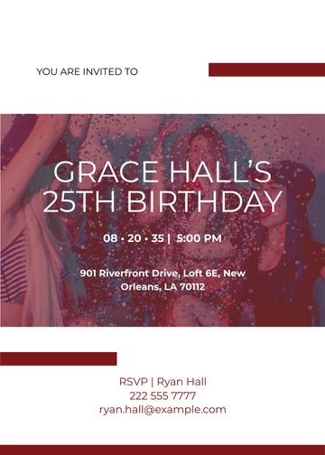 Free Birthday Party Invitation Template to Edit Online