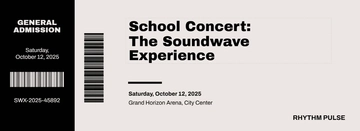 Free Admit One Concert Ticket Template to Edit Online