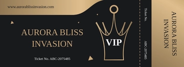 Free Admit One VIP Ticket Template to Edit Online