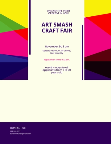 Free Arts Craft Fair Flyer Template to Edit Online