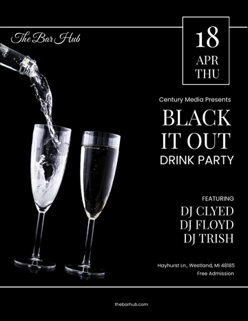 Free Black Liquid Flyer Template to Edit Online