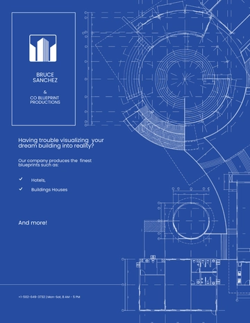 Free Blueprint Architect Flyer Template to Edit Online