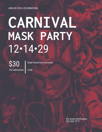 Free Carnival Mask Party Flyer Template to Edit Online Free Carnival Mask Party Flyer Template to Edit Online