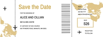 Free Airline Boarding Pass Invitation Template to Edit Online