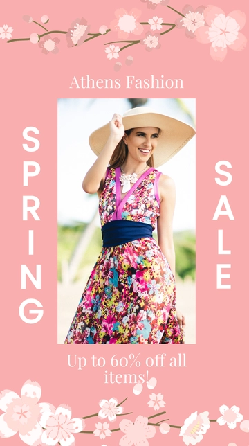 Free Simple Fashion Sale Instagram Story Template to Edit Online
