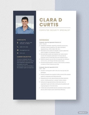 Computer Security Specialist Resume