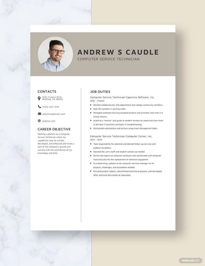 Computer Service Technician Resume
