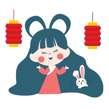 Free Cute Mid-Autumn Festival Clipart Template to Edit Online