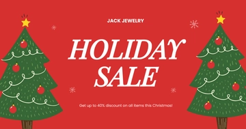 Free Christmas Holiday Sale Facebook Post Template to Edit Online