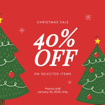 Free Christmas Holiday Sale Instagram Post Template to Edit Online