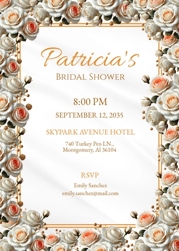 Free Bridal Shower Invitation Template to Edit Online