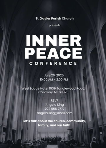 Free Church Conference Invitation Template to Edit Online