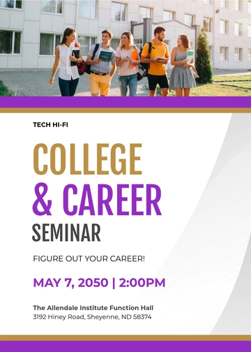 Free College Seminar Invitation Template to Edit Online