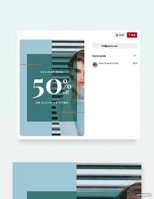 Holiday Collection Sale Pinterest Pin Template