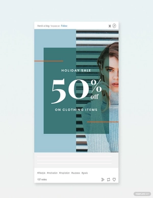 Holiday Collection Sale Tumblr Post Template