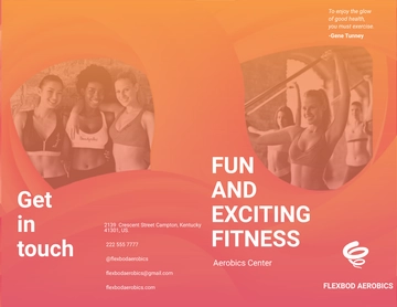 Free Aerobics Center Bi-Fold Brochure Template to Edit Online Free Aerobics Center Bi-Fold Brochure Template to Edit Online