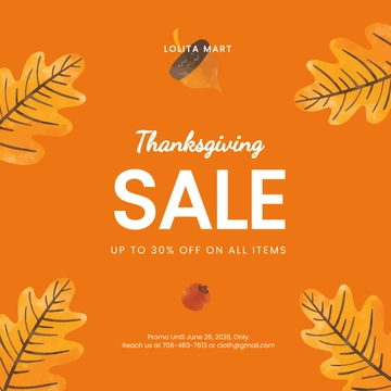 Free Holiday Special Sale Instagram Post Template to Edit Online
