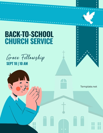 Free Back To School Church Flyer Template to Edit Online