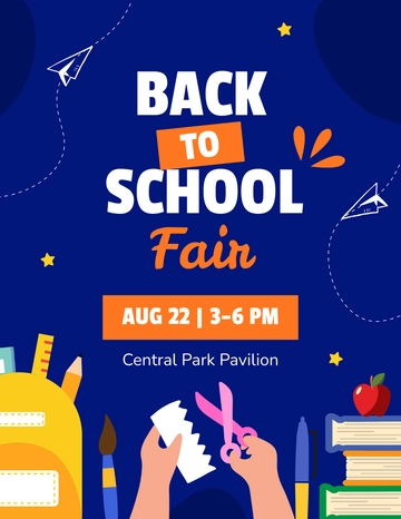 Free Back To School Flyer Design Template to Edit Online