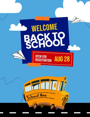 Free Back To School Flyer Template to Edit Online