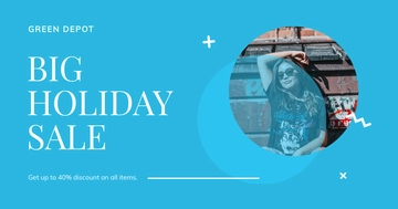 Free Elegant Holiday Sale Facebook Post Template to Edit Online