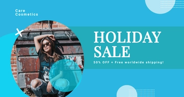 Free Elegant Holiday Sale Twitter Post Template to Edit Online