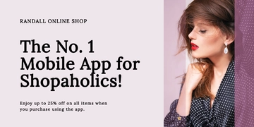 Free Shop App Promotion Twitter Post Template to Edit Online