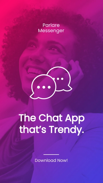 Free Chat App Promotion Whatsapp Post Template to Edit Online