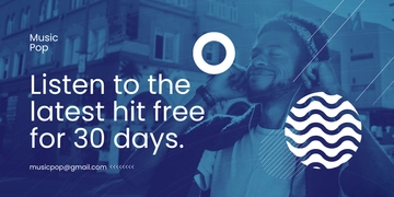 Free Music App Promotion Blog Image Template to Edit Online