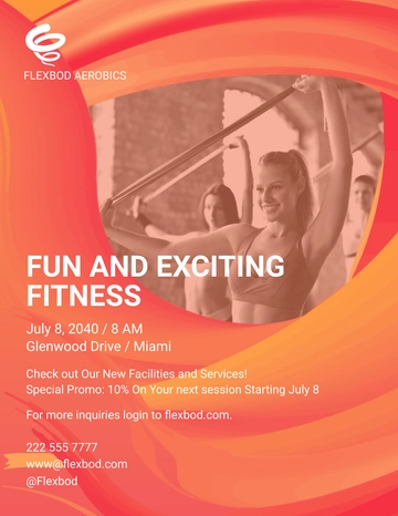 Free Aerobics Center Flyer Template to Edit Online