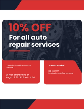 Free Auto Repair Service Flyer Template to Edit Online
