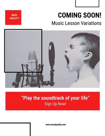 Free Music School Flyer Template to Edit Online