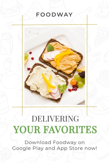 Free Food App Promotion Tumblr Post Template to Edit Online