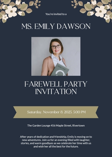 Free Farewell Party Invitation Card Template to Edit Online