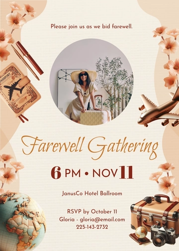 Farewell Party Invitation Template - Edit Online & Download