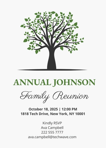 Free Old Family Printable Family Reunion Invitation Template to Edit Online
