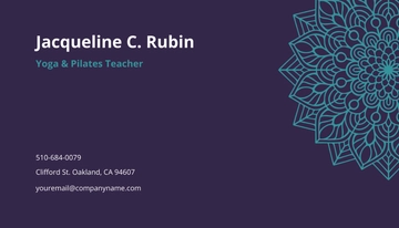 Free Yoga & Pilates Business Card Template to Edit Online