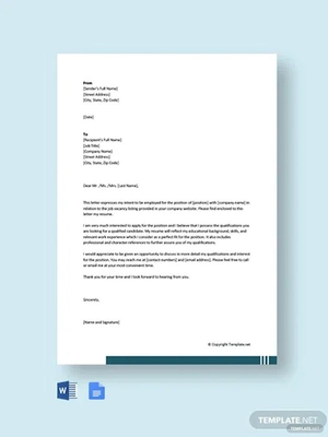 Sample Letter of Intent for Employment Contract