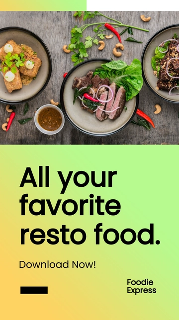 Free Restaurant App Promotion Whatsapp Image Template to Edit Online