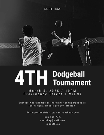 Free Dodgeball Tournament Flyer Template to Edit Online