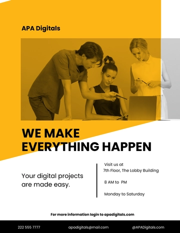 Free Modern Project Flyer Template to Edit Online