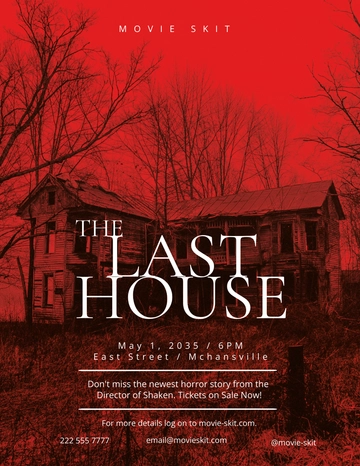 Free Horror Movie Flyer Template to Edit Online