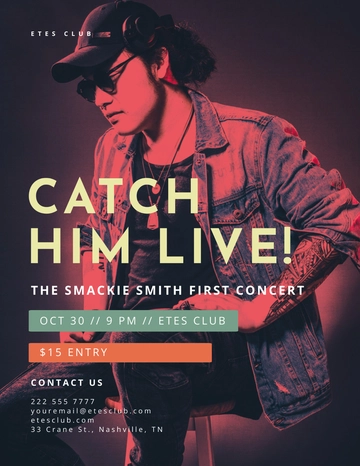 Free Indie Artist Flyer Template to Edit Online