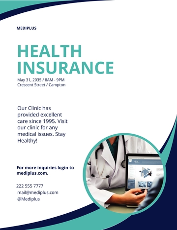 Free Health Insurance Company Flyer Template to Edit Online