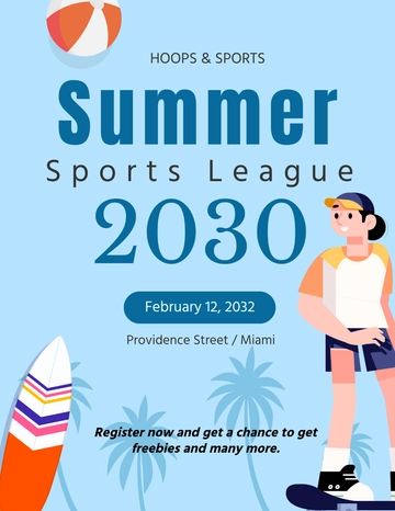 Free Summer Sports Event Flyer Template to Edit Online