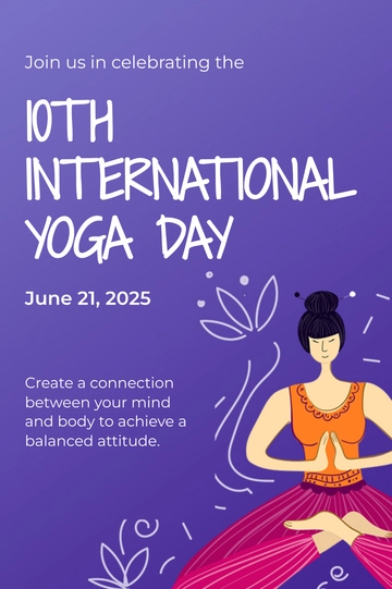 Free International Yoga Day Tumblr Post Template to Edit Online