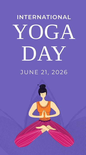 Free International Yoga Day WhatsApp Image Template to Edit Online