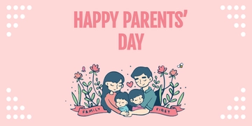 Free Parents Day Twitter Post Template to Edit Online